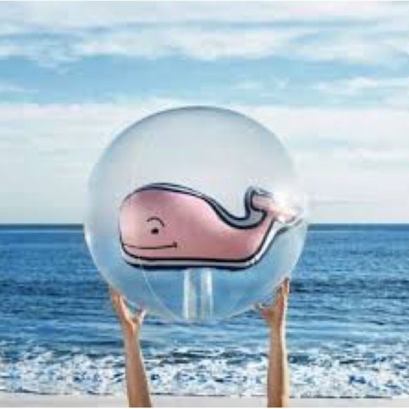 Vineyard Vines Pink Whale Beach Ball - Picture 1 of 3